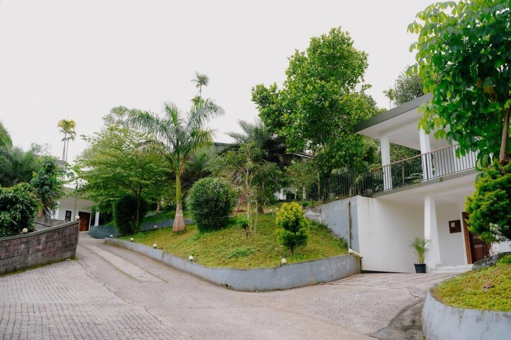 Elowen Resort scenic driveway and hillside greenery